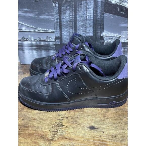 AWESOME Condition!! Nike Air Force‎ 1 Black And Purple Mens Shoe Size 10 main image 3